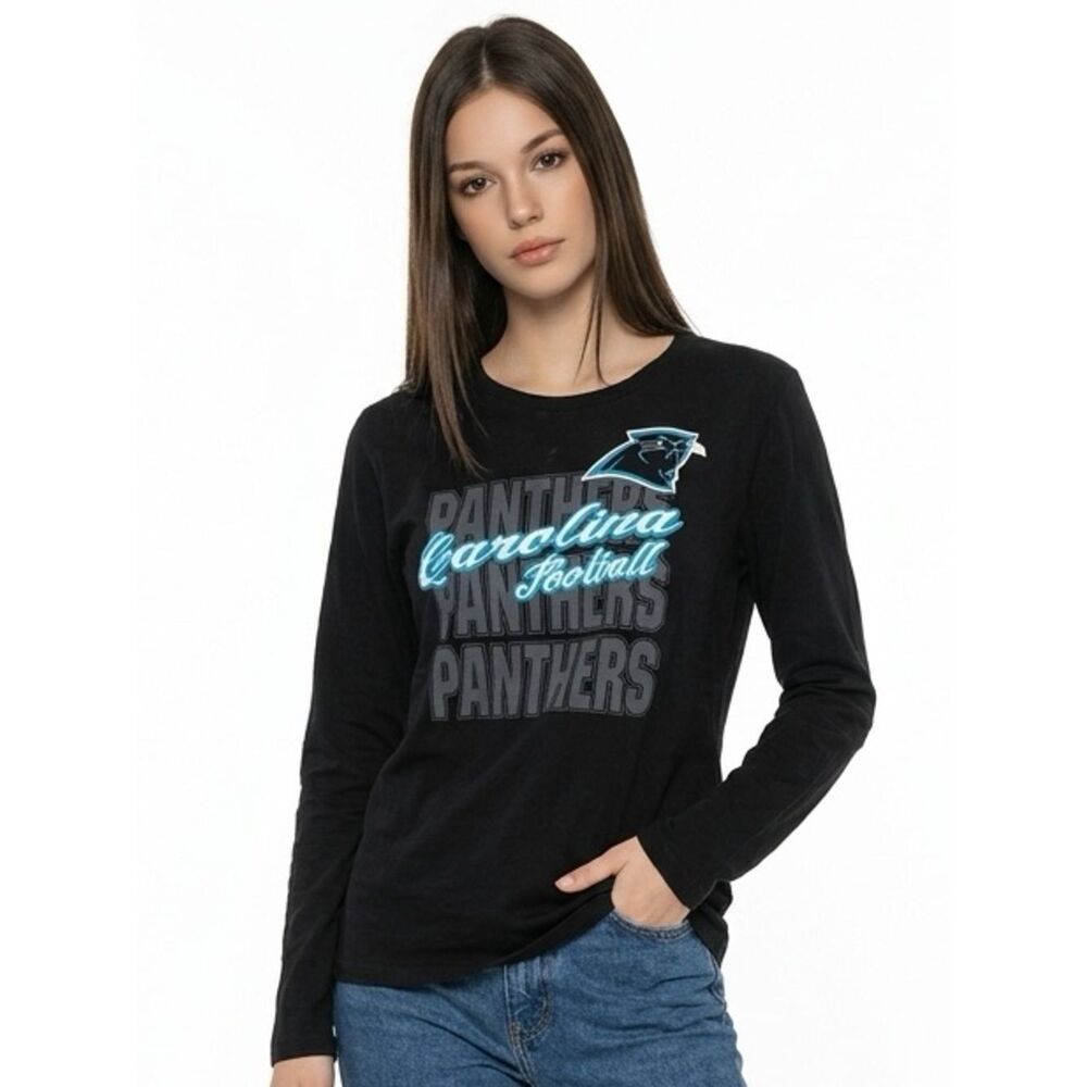 NFL TEAM APPAREL | CAROLINA PANTHERS Long Sleeve Ladies Fit Graphic Shirt XL